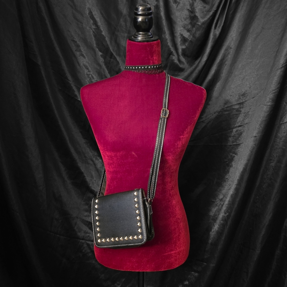 Studded Black Crossbody Bag